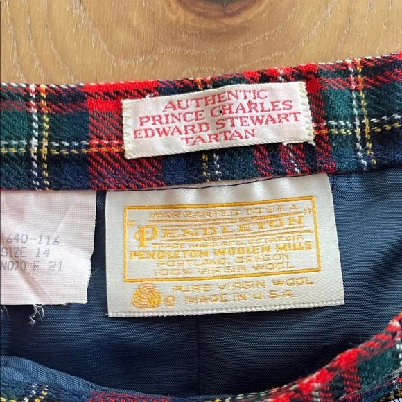 Pendleton 100% Virgin Wool Plaid Women's Skirt - Picture 3 of 5